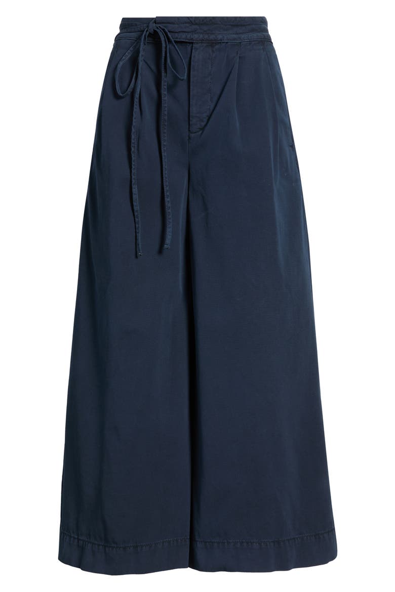Lotta Organic Cotton Wide Leg Culottes, Alternate, color, NAVY