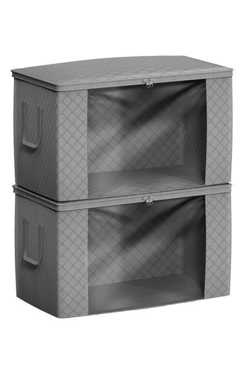 Set of 2 Foldable Storage Bins