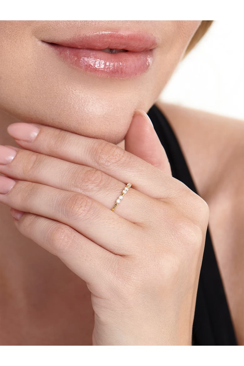 Triple Cluster Lab Grown Diamond Ring in 14K Gold, Alternate, color, Yellow Gold