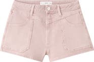MANGO TEEN Low Rise Stud Denim Shorts
