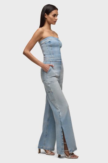 Strapless Wide Leg Jumpsuit