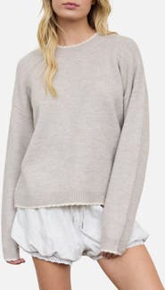 Blu Pepper Contrast Trim Crew Sweater