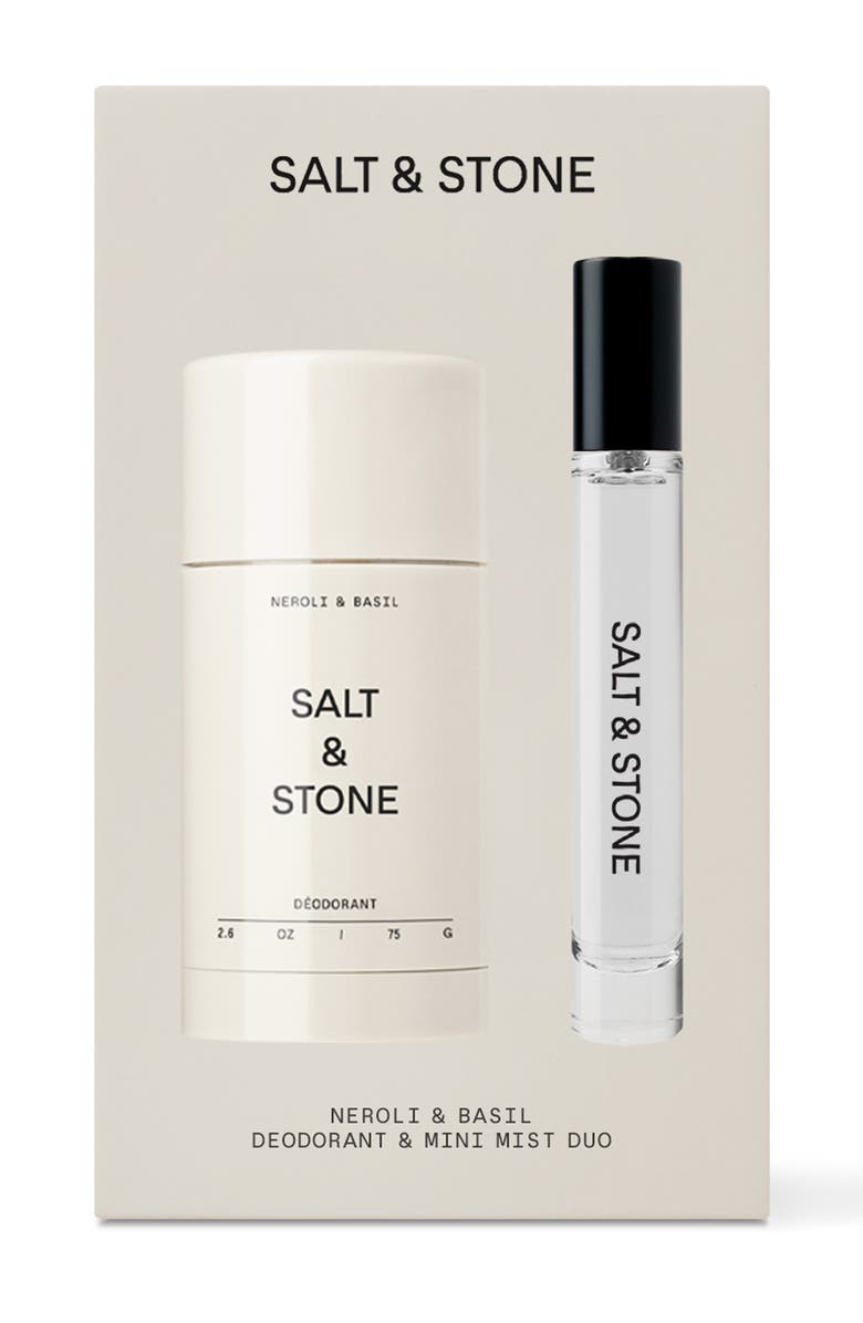SALT & STONE Neroli & Basil Deodorant & Mini Body Mist Set $30 Value, Alternate, color, 