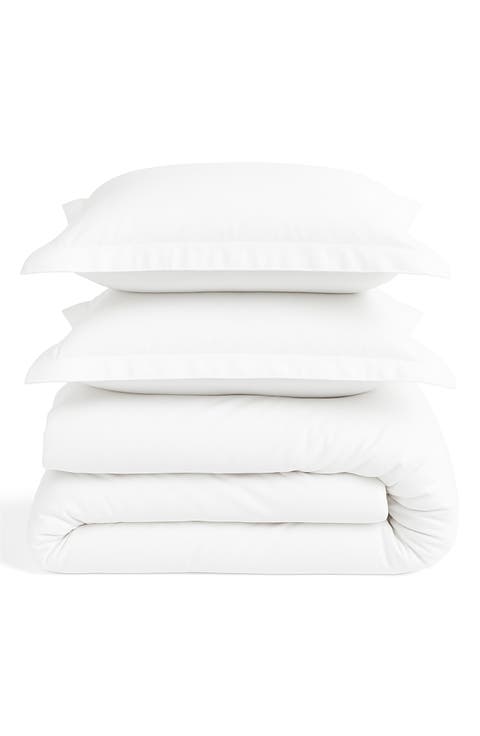 300 Thread Count Cotton Percale Duvet Cover & Sham Set