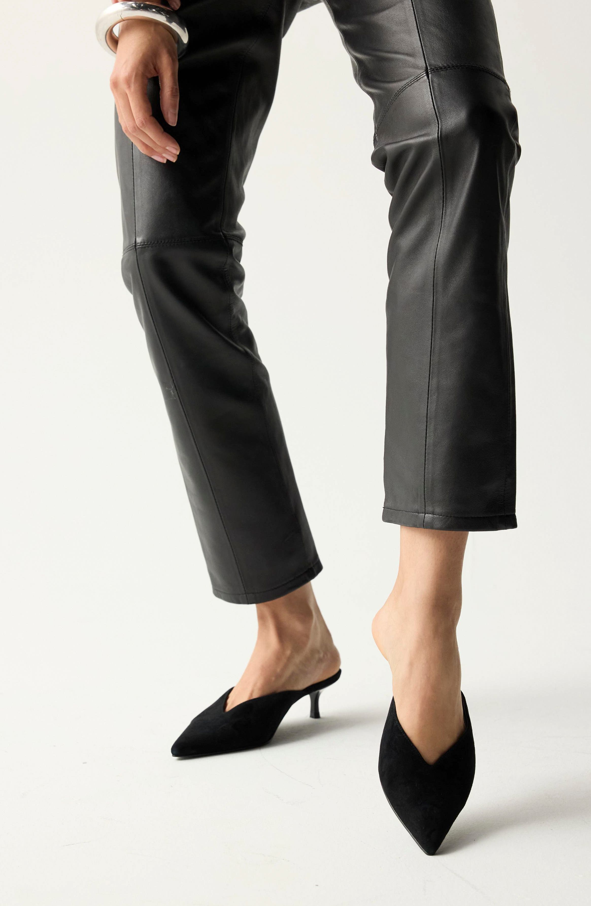 Nolita Heeled Mule, Alternate, color, BLACK