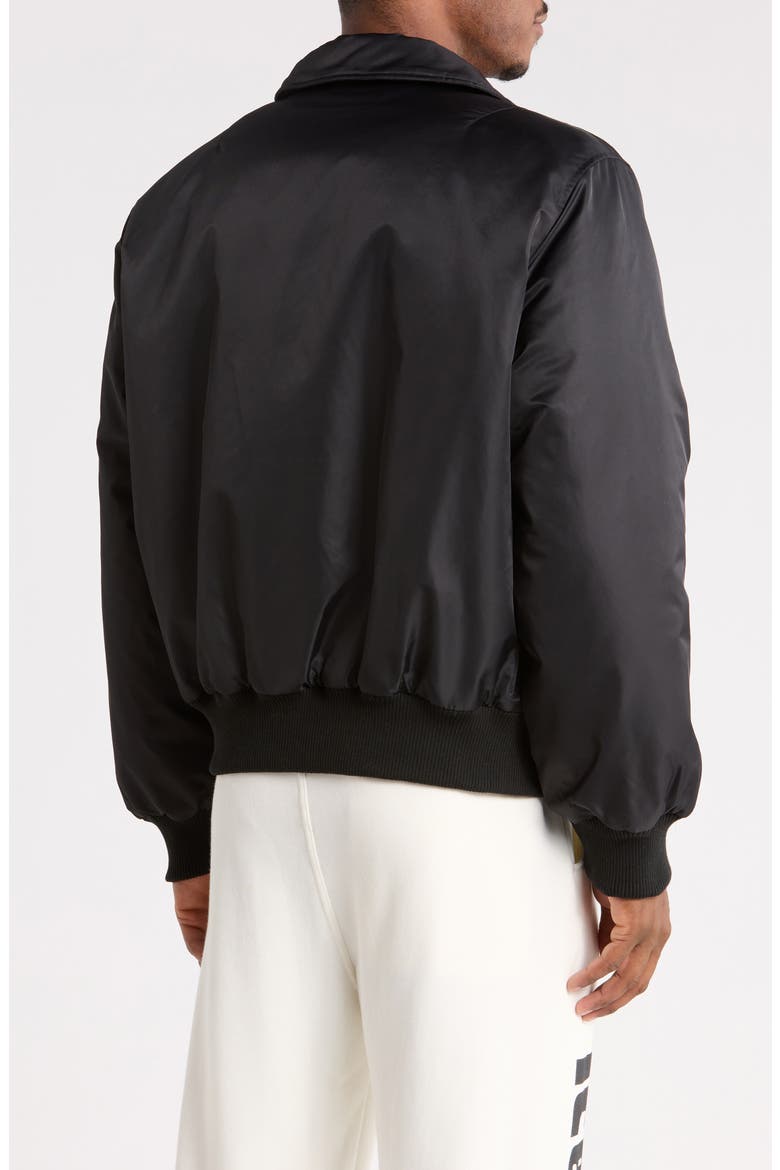 Logo Nylon Flight Jacket, Alternate, color, BLACK