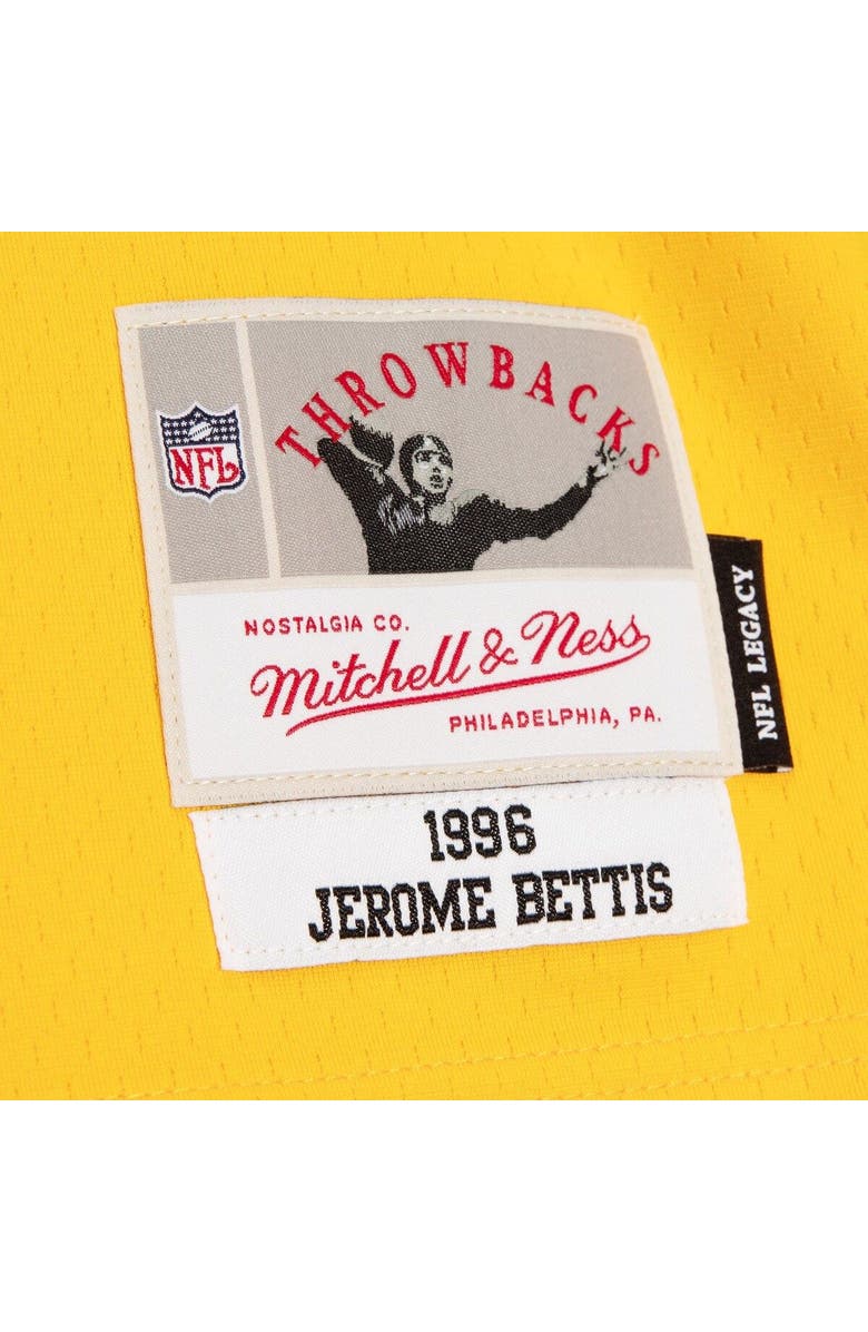 Mitchell & Ness Men's Mitchell & Ness Jerome Bettis Black/Gold Pittsburgh Steelers Big & Tall Split Legacy Retired Player Replica Jersey, Alternate, color, 