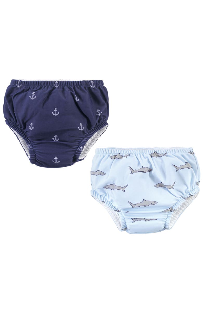 Hudson Baby Hydro-Ready Universal Swim Undergarment, Main, color, Blue Gray Shark