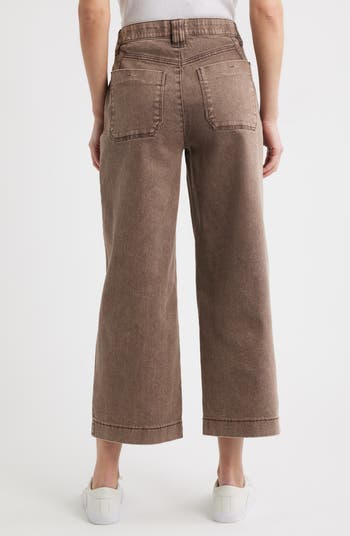 Wyatt Skyrise Washed Ankle Wide Leg Jeans