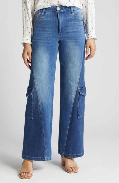 Wit & Wisdom 'Ab'Solution Colorblock Wide Leg Cargo Jeans