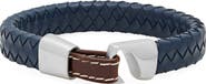 STEELTIME Men's Braided Leather Bracelet