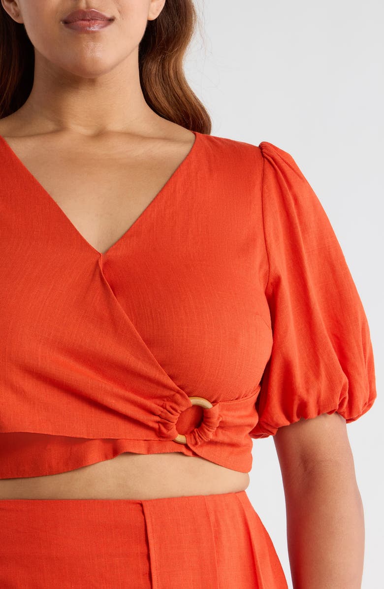 SUGARLIPS Bet On You Faux Wrap Crop Top, Alternate, color, 