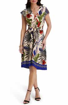 Cap Sleeve Printed Dress
