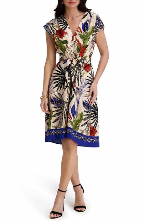 Cap Sleeve Printed Dress