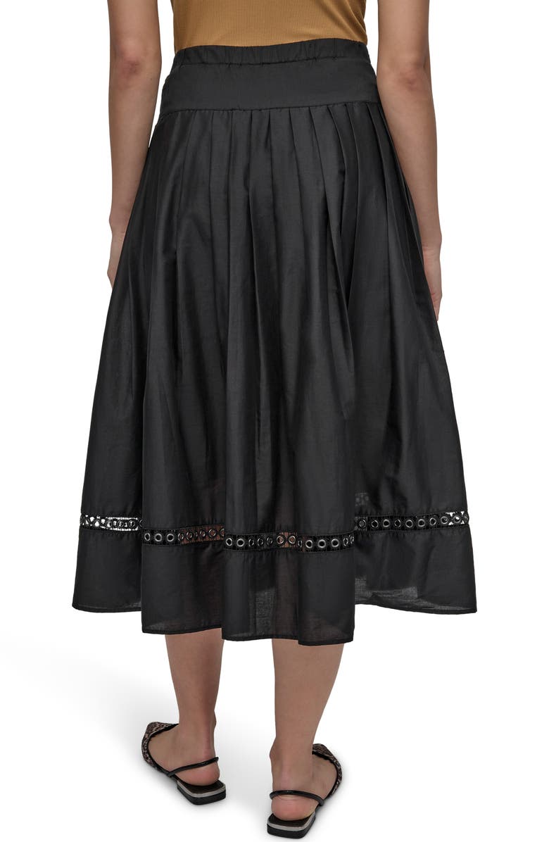 DKNY Drop Waist Cotton Voile Skirt, Alternate, color, 