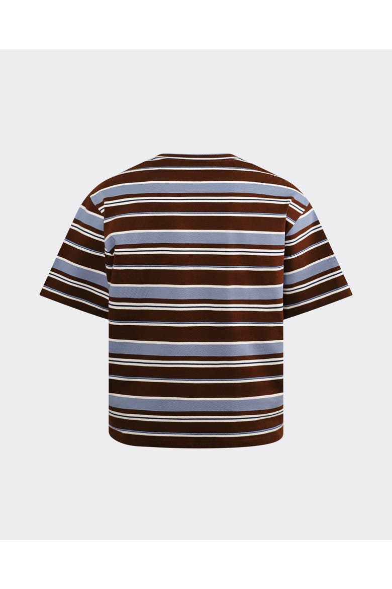 le PÈRE Blue Brown Striped Tommy Tee, Alternate, color, Blue/Brown Stripe