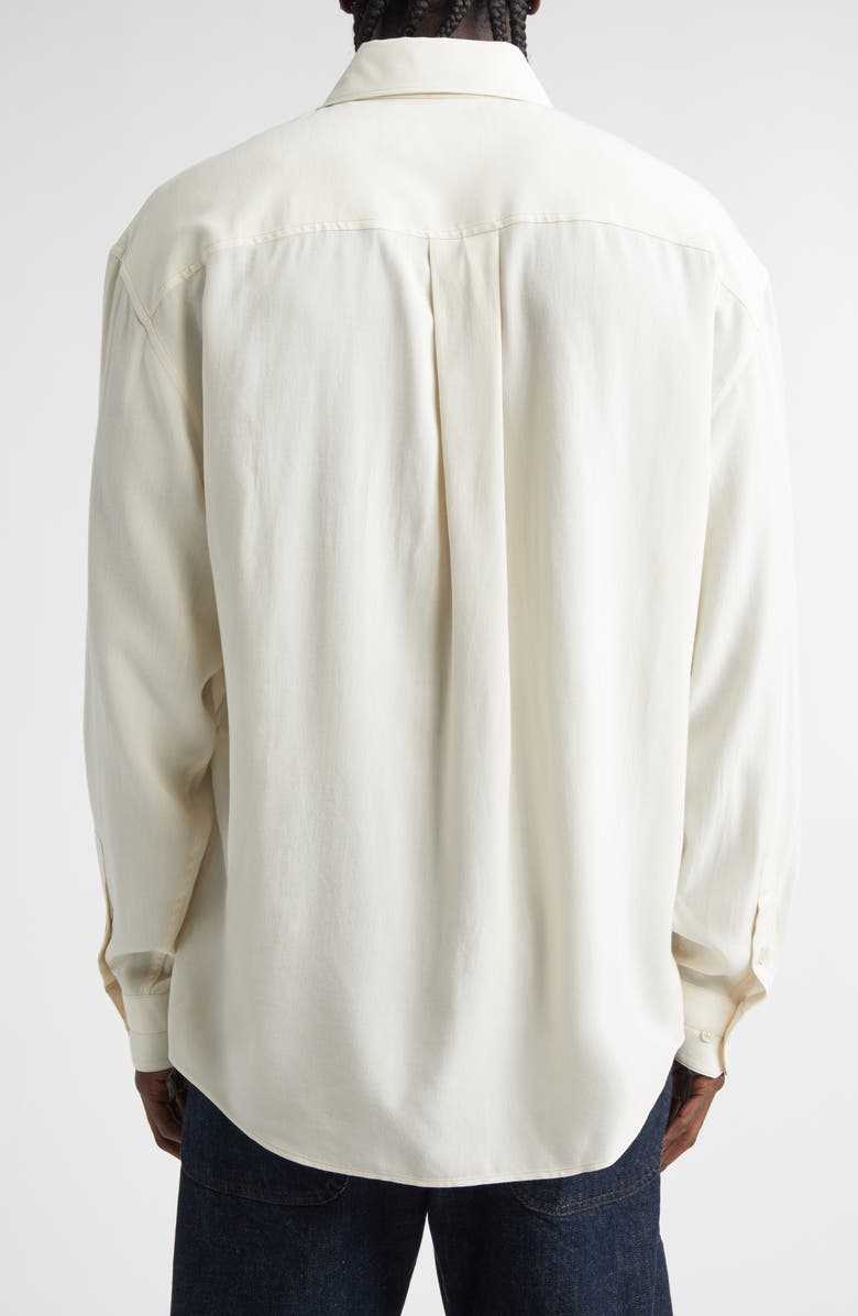Lemaire Relaxed Fit Button-Up Shirt, Alternate, color, Light Cream
