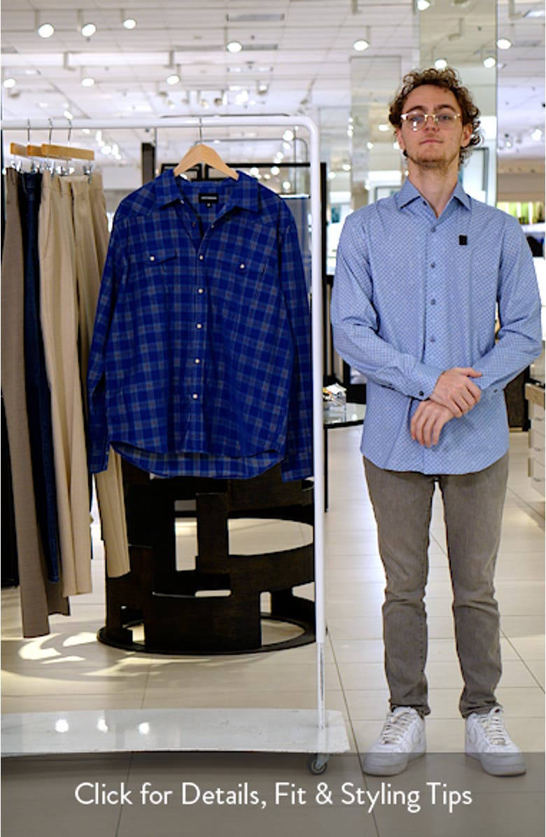 Plaid Long Sleeve Corduroy Western Shirt, sales video thumbnail