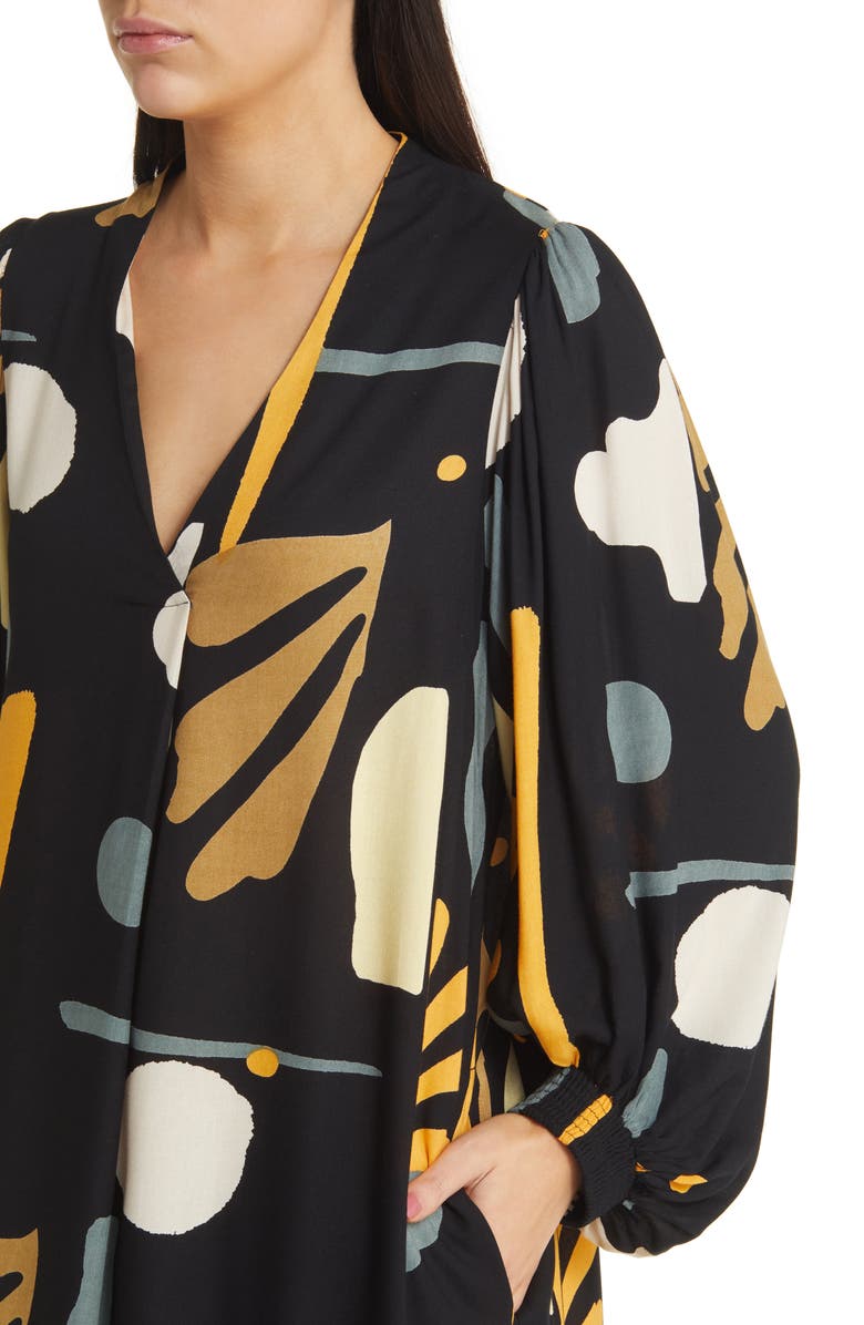 Masai Copenhagen Nalo Abstract Print Long Sleeve Dress, Alternate, color,