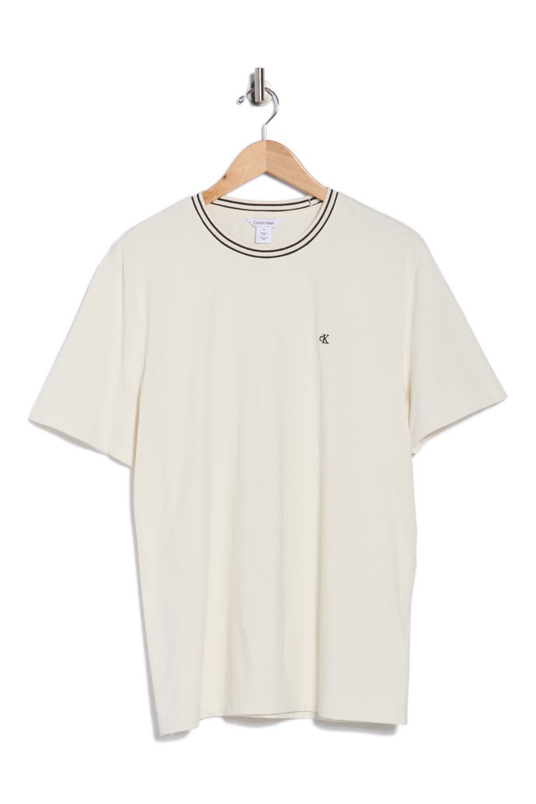 Double Tip Cotton Jacquard T-Shirt, Alternate, color, WHITE