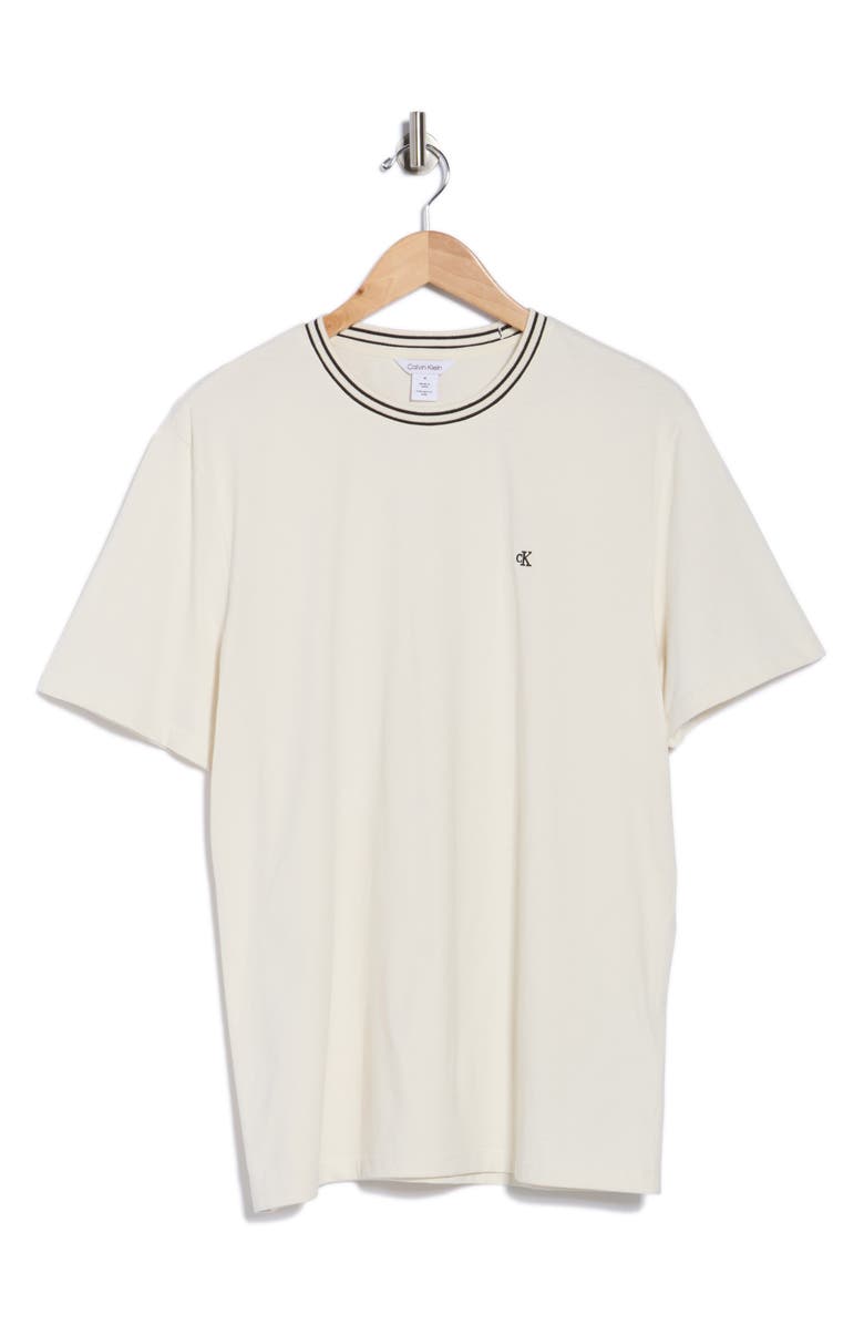 Calvin Klein Double Tip Cotton Jacquard T-Shirt, Alternate, color, White