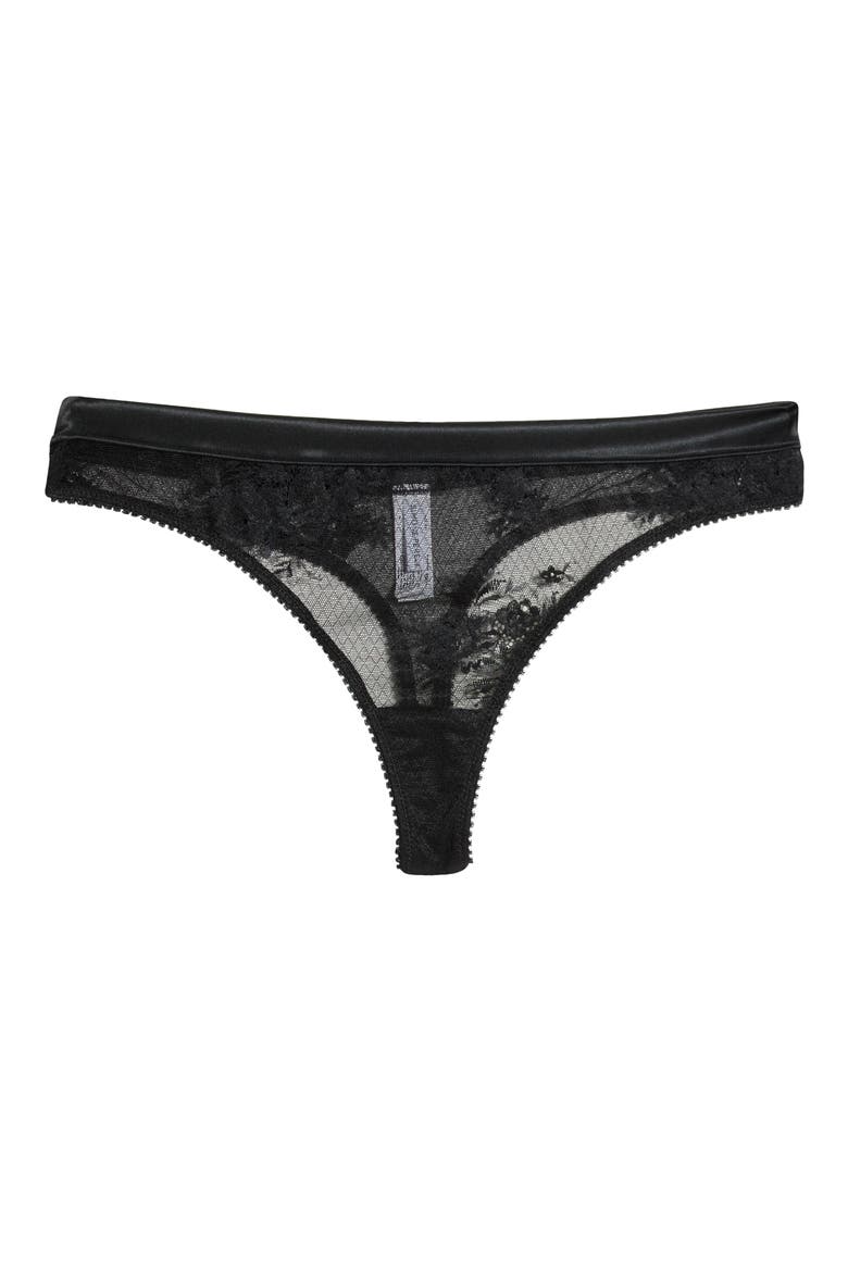 Louise Lace Thong, Alternate, color, BLACK
