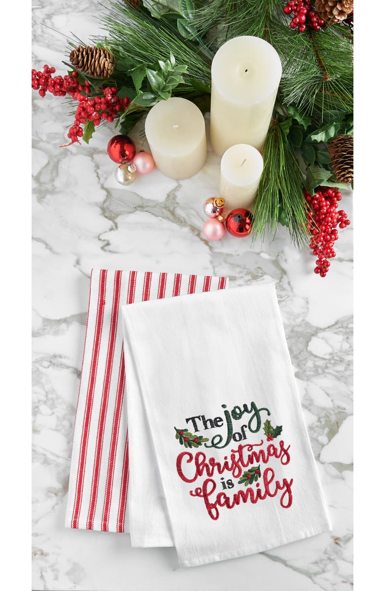 C&F Home Joy of Christmas Family Towel, Alternate, color, Red