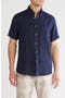 Regular Fit Short Sleeve Linen Button-Down Shirt