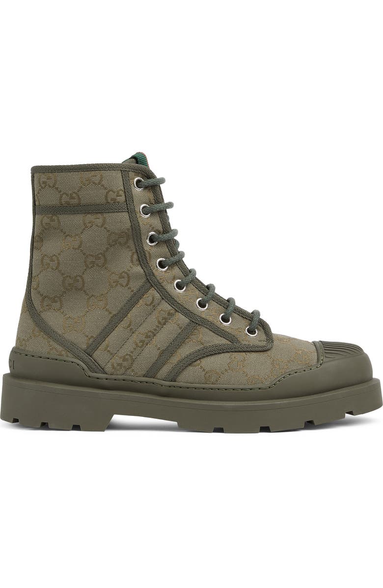 Gucci New Sherlin Combat Boot, Alternate, color, Olive