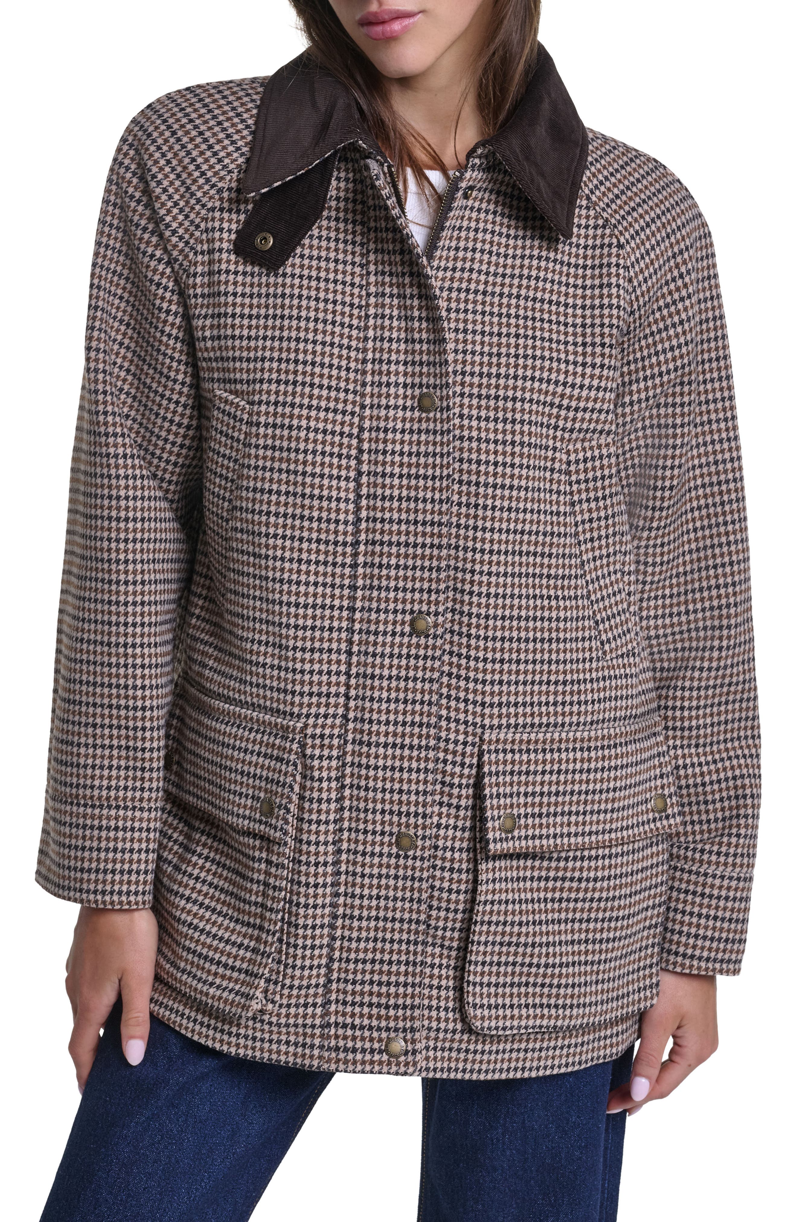 selected BROWN COMBO HOUNDSTOOTH