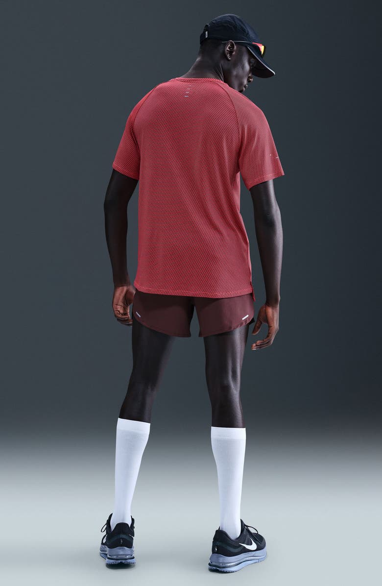 Nike Dri-FIT Stride 2-in-1 Running Shorts, Alternate, color, Burgundy Crush/ Silver