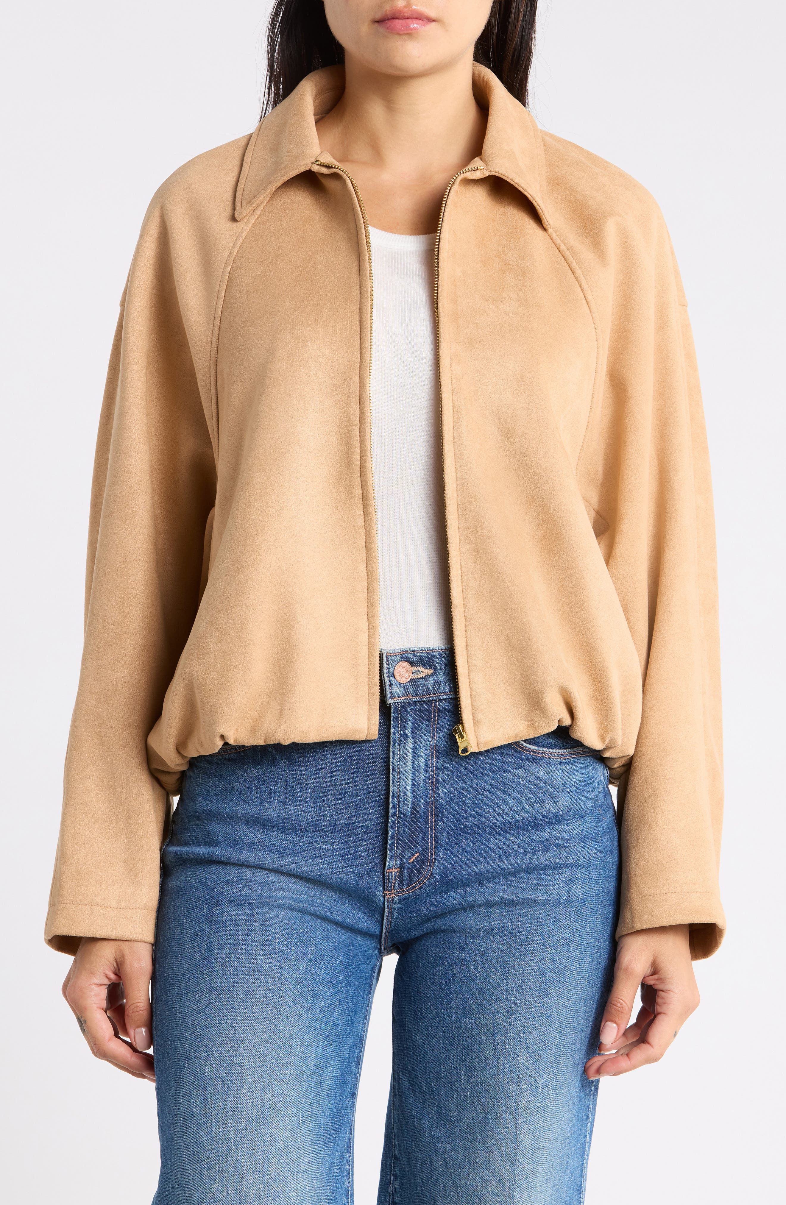 Soft Faux Suede Jacket