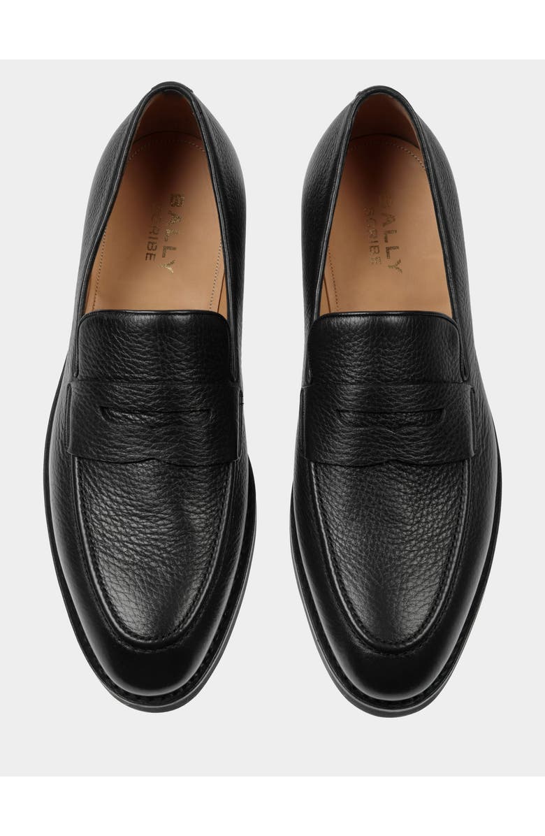 Bally Scribe Un Loafer in Deer Leather, Alternate, color, Black