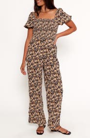 Petal & Pup Jolene Floral Smocked Jumpsuit