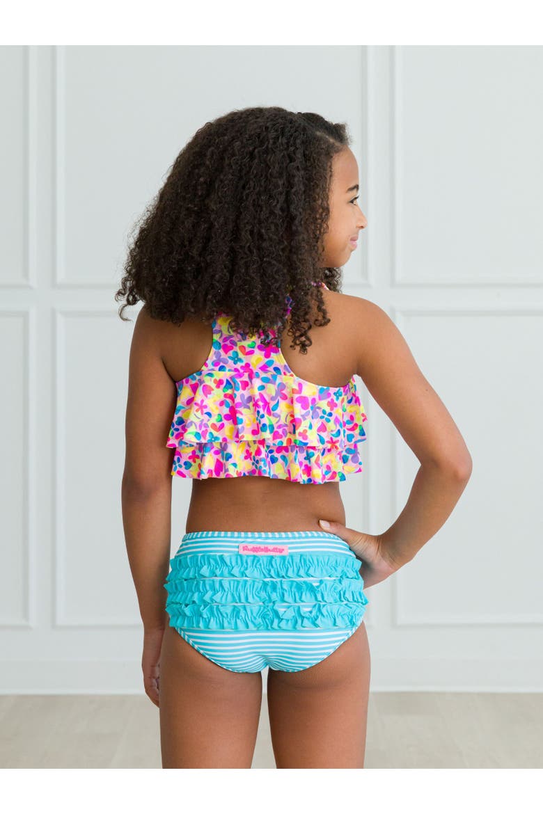 Baby Girls Flounce Bikini, Alternate, color, Vibrant Neon
