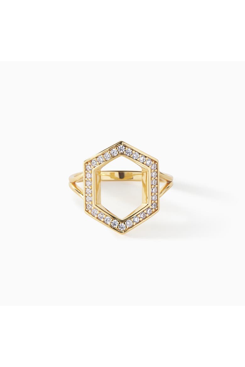 The Donna Ring, Alternate, color, Gold/White CZ