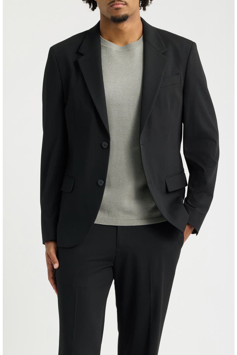 Slim Fit Wool Blend Sport Coat, Main, color, BLACK