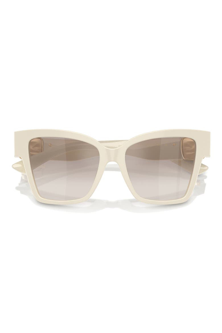 54mm Gradient Square Sunglasses, Main, color, CREAM