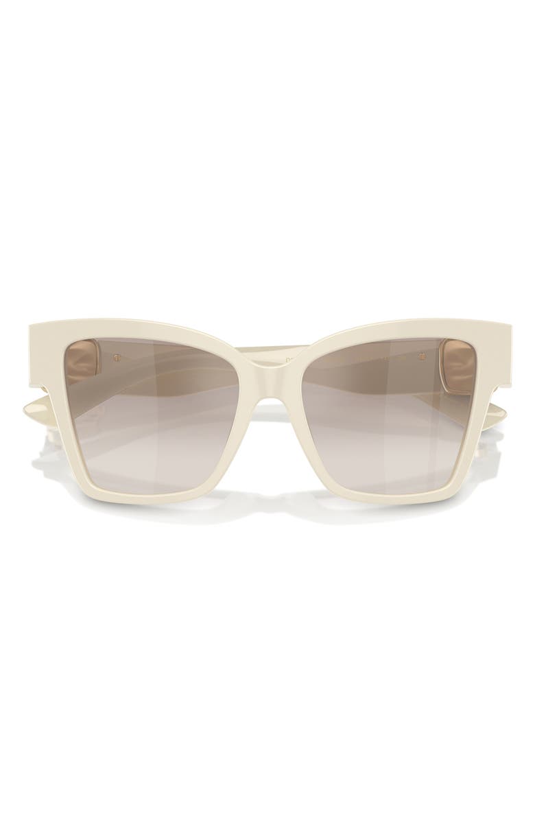 Dolce&Gabbana 54mm Gradient Square Sunglasses, Main, color, Cream
