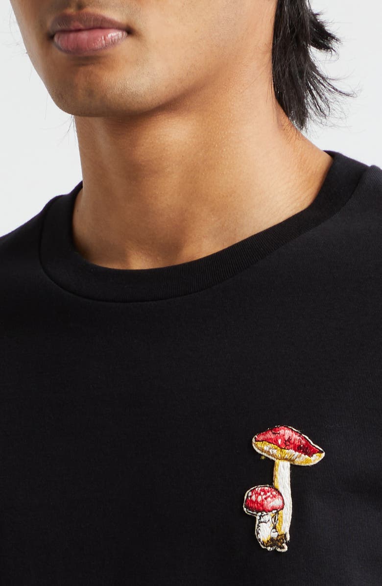 Jil Sander Mushroom Patch Cotton T-Shirt, Alternate, color, 