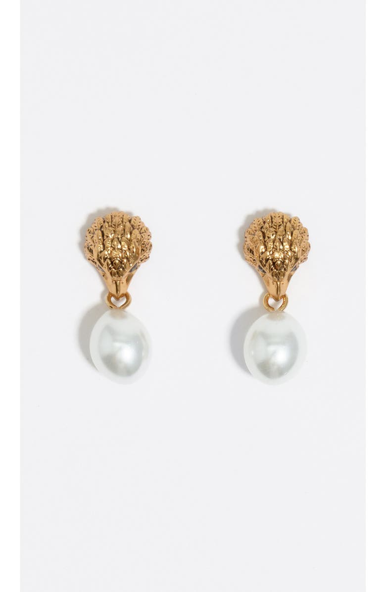 Bimba y Lola Pearl Eagle Earrings, Main, color, Pearl
