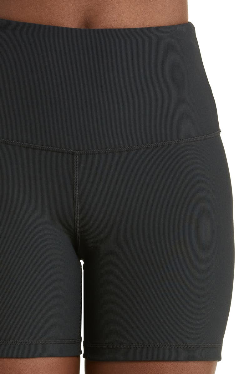 Zella Luxe Rib High Waist Bike Shorts, Alternate, color,