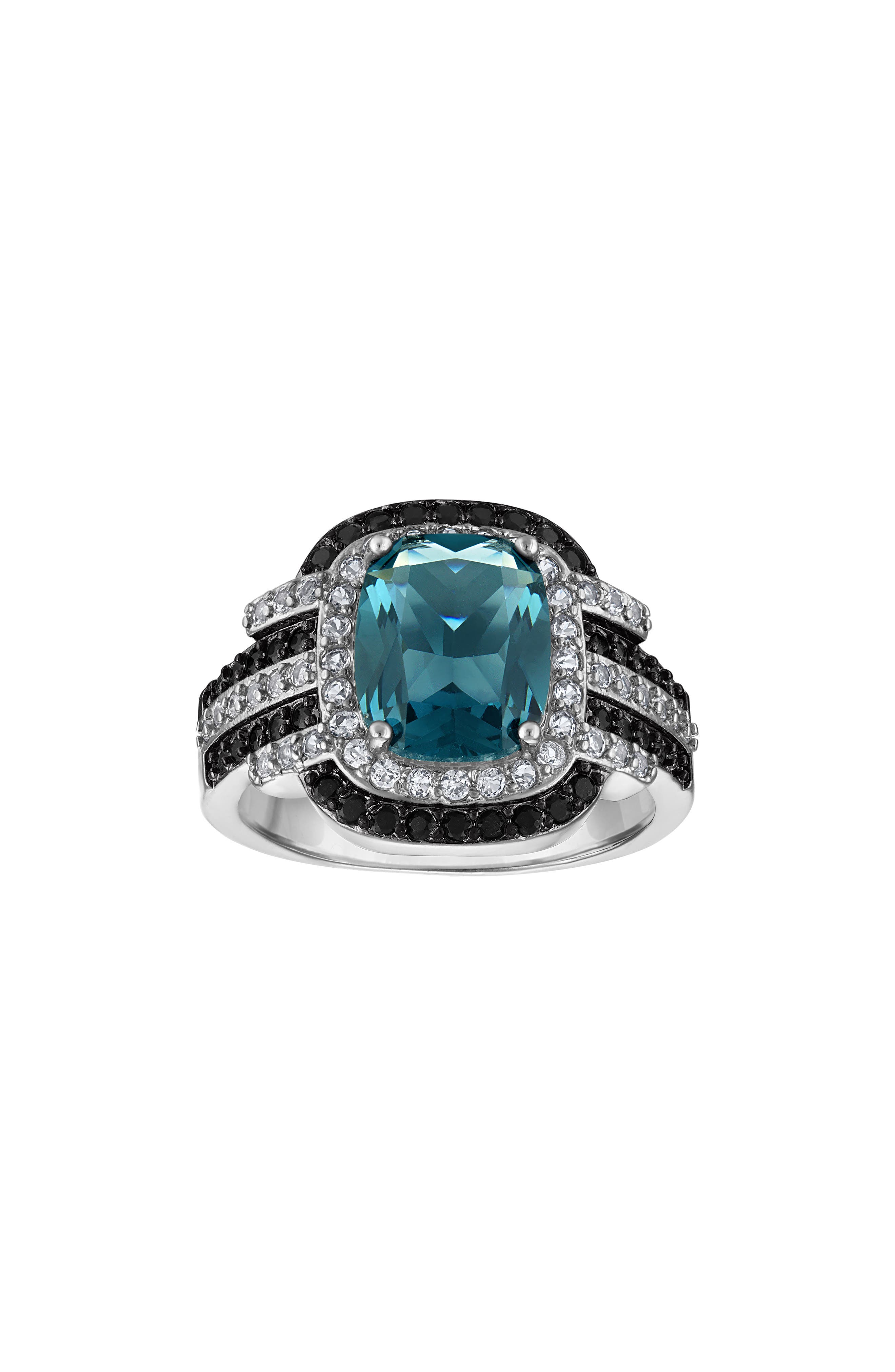 London Blue Cubic Zirconia Cocktail Ring