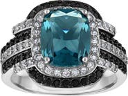FZN London Blue Cubic Zirconia Cocktail Ring