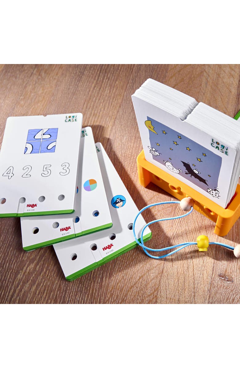 HABA Logic! CASE Brain Games for Kids Starter Set 5+, Brain Teaser Puzzles and Car Games, Mind Puzzles to Develop Critical Thinking for Kids, Alternate, color, Yellow Multi