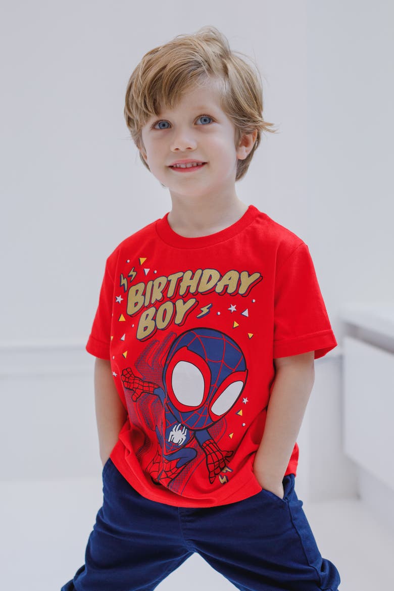 Spidey and His Amazing Friends T-Shirt, Alternate, color, Miles Morales Red