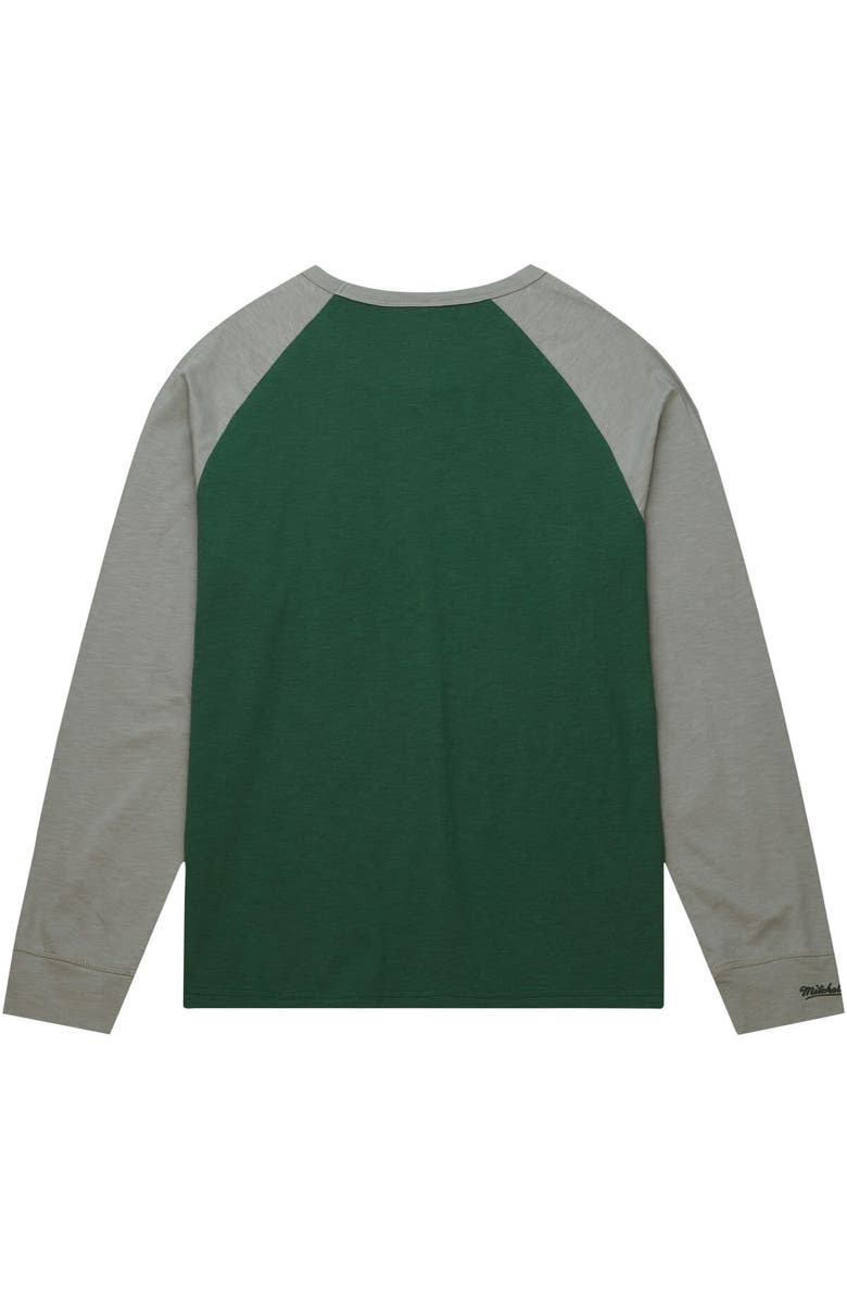 Mitchell & Ness Men's Mitchell & Ness Green Michigan State Spartans Legendary Slub Raglan Long Sleeve T-Shirt, Alternate, color, Green