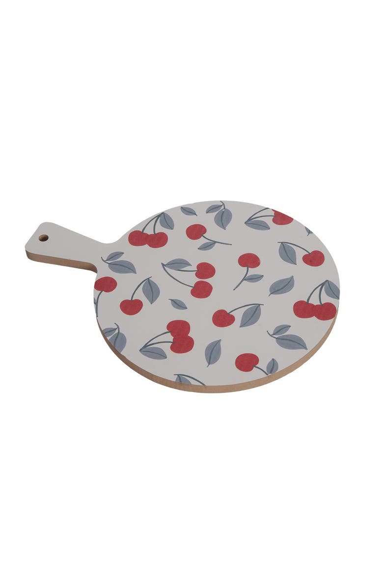 MDF Cherry Board Red and Green and White for Spring Serving and Entertaining, Alternate, color, White
