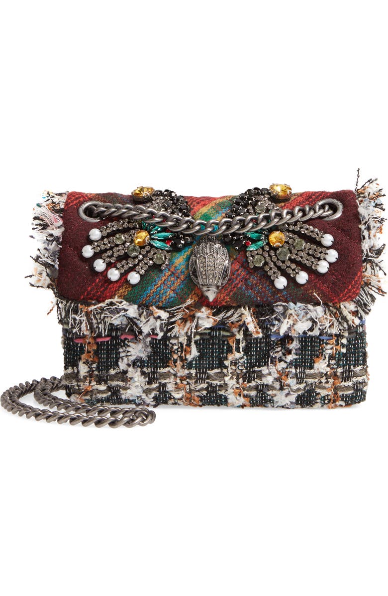 Kurt Geiger London Mini Kensington-X Tweed Shoulder Bag, Main, color,