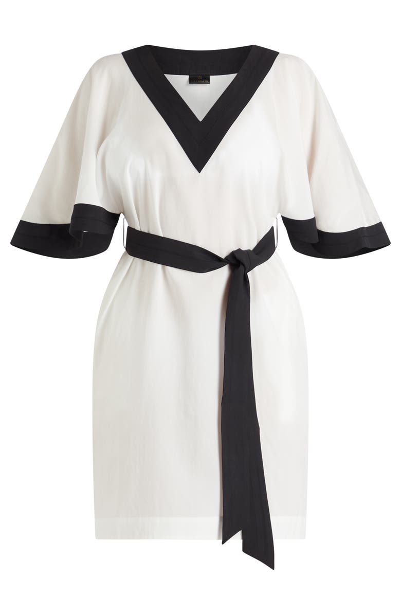 VALIMARE Casia Belted Cover-up Dress, Alternate, color, Off White